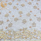 Nigerian Sparkling Sequin Lace Fabric Handmade Sewing Embroidered