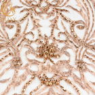 Exquisite Luxury Beaded Wedding Dress Fabric Decoration 3D Embroidery