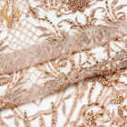 Exquisite Luxury Beaded Wedding Dress Fabric Decoration 3D Embroidery