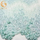 MDX Soft 3D Floral Embroidered Lace Fabric Handmade For Party Dresses