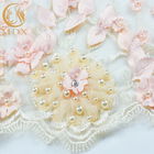 Multiple Colors Tulle 3D Floral Lace Fabric Nylon Embroidery Lace Fabric
