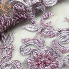 Elegance Beautiful Handmade Lace Fabric 20% Polyester For Party Dress