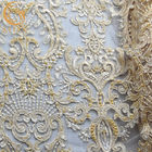 French Soft Handmade Lace Fabric Beaded Embroidery Water Soluble 80% Nylon