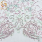Attractive French 3D Embroidery Lace Fabric Beaded 80% Nylon
