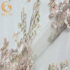 MDX Types Of Embroidered Lace Fabric 140cm Width Handmade For Dress