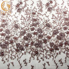 MDX 3D Elegant Lace Fabric / Embroidered Lace Fabric Customized