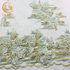 Mint Green Hand Work Lace Water Soluble 3D Lace Embroidery Applique