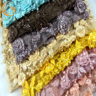 High End Pure Hand Embroidery Lace 135cm Width 3D Beaded Lace Applique