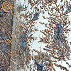 140cm Width Sew Lace Fabric Embroidery Multicolor 3D Wedding Lace Applique
