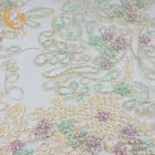 Luxury Heavy Bridal Lace Fabrics Multicolor Water Soluble For Evening Dress