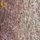 Embroidery Mesh Wedding Lace Fabrics Nigerian Beaded 140cm Width
