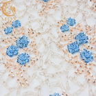 High End Embroidered Sequin Lace Fabric Nigeria Multicolor Water Soluble