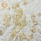 High Quality Soft Embroidered Mesh Lace Fabric Sequins 20% Polyester