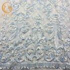 Soft Touching Sparkly Lace Fabric Embroidery Mesh 135cm Width For Dressmaking