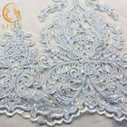 MDX Embroidered Mesh Lace Fabric Sequins Water Soluble By The Yard
