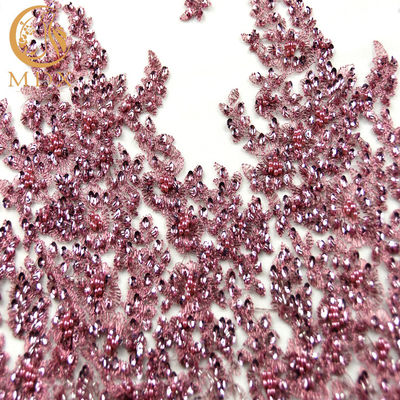 MDX Mesh Embroidery Glitter Lace Fabric Water Soluble With Sequins