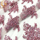 MDX Mesh Embroidery Glitter Lace Fabric Water Soluble With Sequins