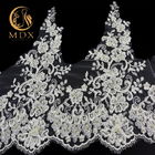 Water Soluble Beaded Lace Trim Embellishments 1 yard Length For Dresses
