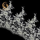Beaded Pearl Fancy Lace Trim Embroidery For Wedding Dress