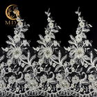 Beaded Pearl Fancy Lace Trim Embroidery For Wedding Dress