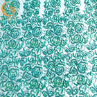 Customized Green Bridal Handmade Beaded Lace Fabric