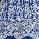 French Sequence White Bridal Sequin Lace Fabric for Wedding Dress