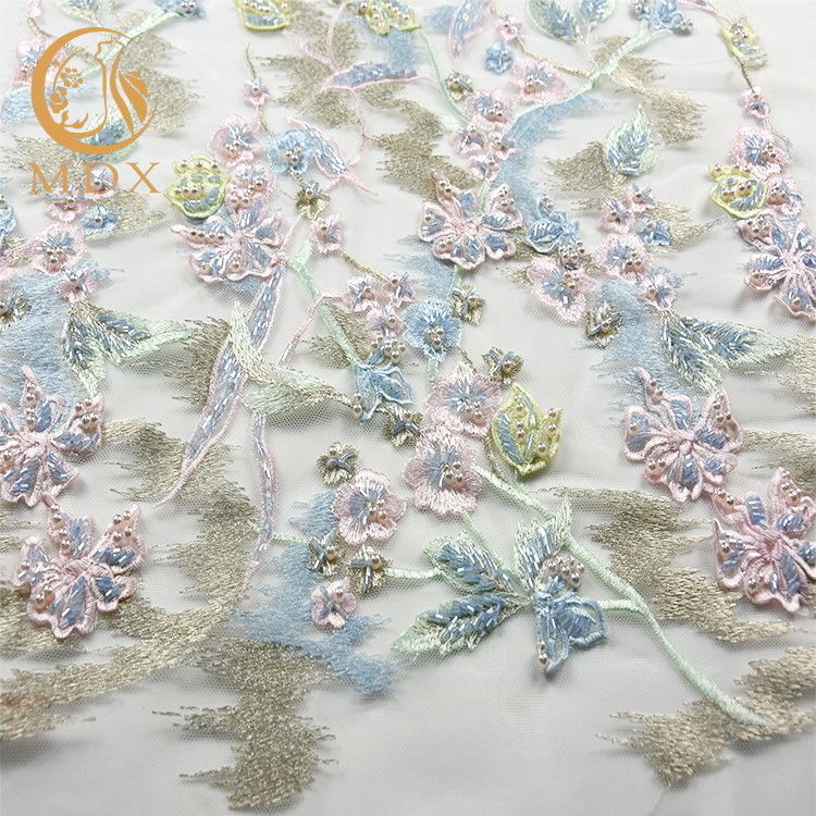 Characteristic Bridal Lace Fabrics Multicolor Sewing Lace Fabric For Fashion Show