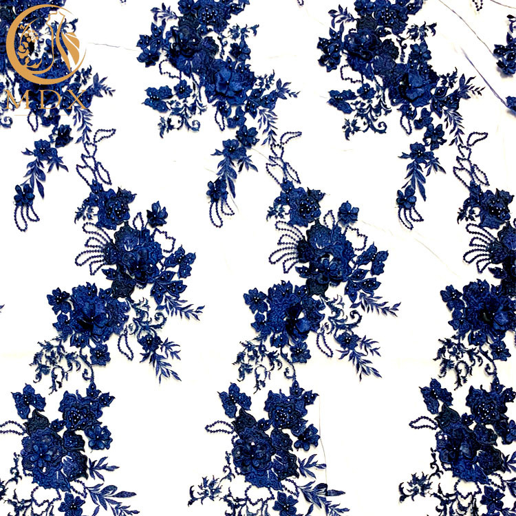 A4 Tulle Embroidery 3D Flower Lace Fabric For Clothing